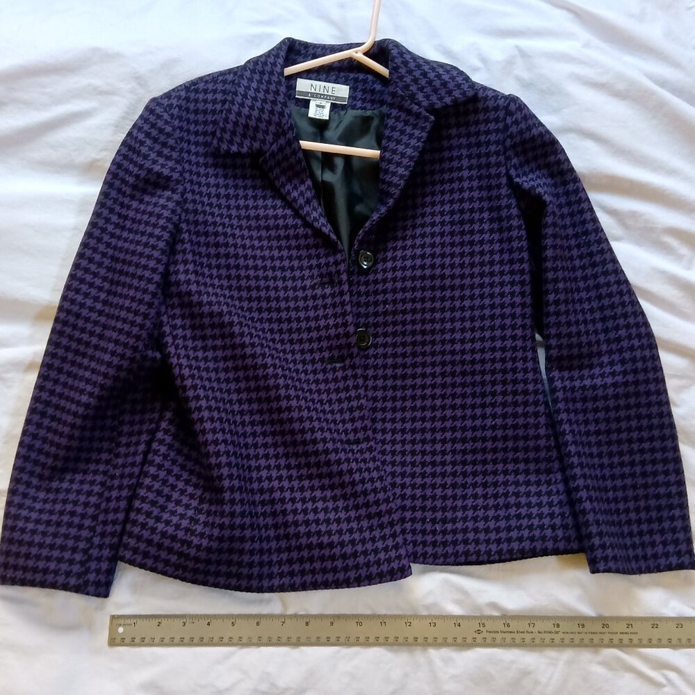 NINE & Company Women's Size 6 Jacket/Coat Purple/Black
